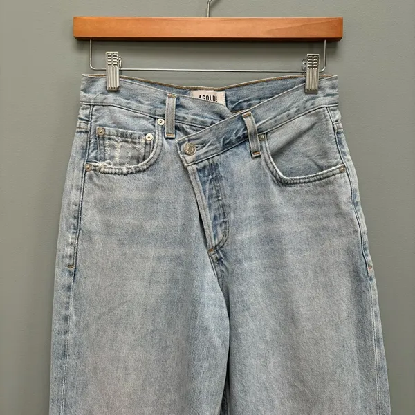 AGOLDE Criss Cross boyfriend jeans light wash 23 - Image 9