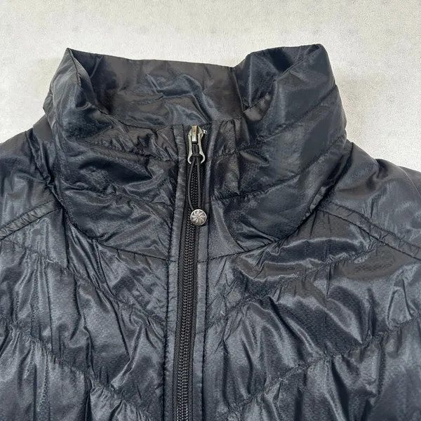 Athleta Women’s Black Goose Down Puffer Vest Size S Full Zip Quilted - Image 2