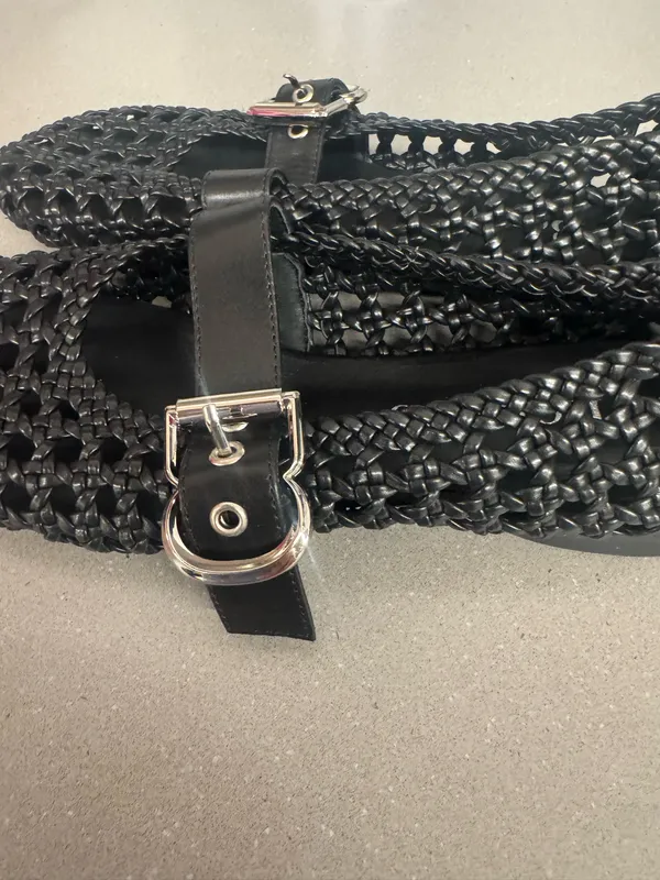Bouwno Woven Ballet Flats Mesh Mary Jane Flats Comfortable Buckle Strap size 5.5 - Image 4