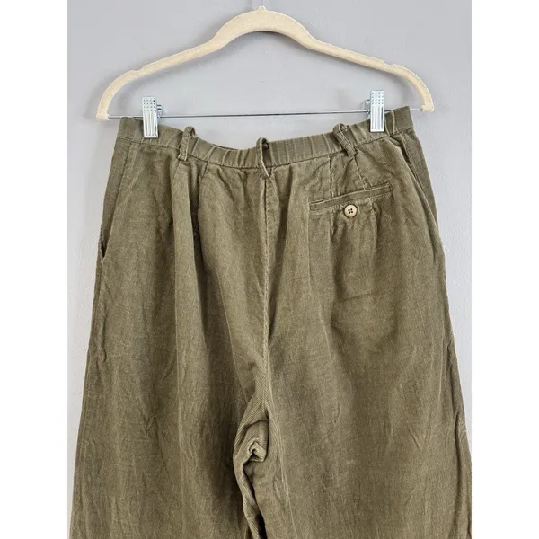 Pendleton Vintage Olive Green Straight Leg Corduroy High Rise Pants Women’s 10 - Image 4