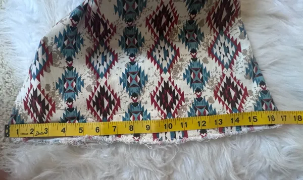 Rock & Roll Denim Aztec Print Bargain Button Bell Bottom Jeans Size 32x32 - Image 12