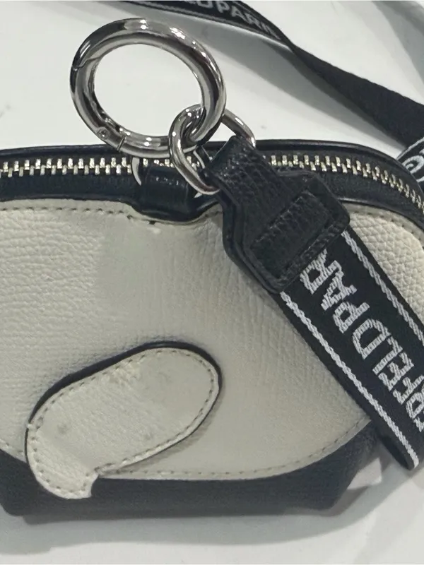 Karl Lagerfeld White & Black Key Card Pouch with Branded Lanyard - Image 4