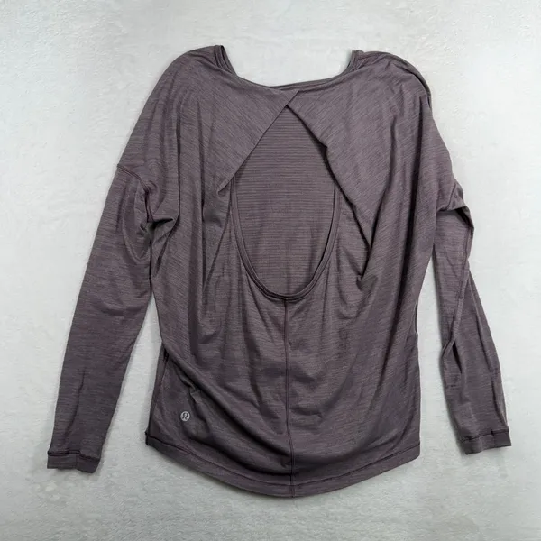 Lululemon 6 Get Set Long Sleeve Heathered Smoky Blush Frosted Mulberry Luon - Image 7