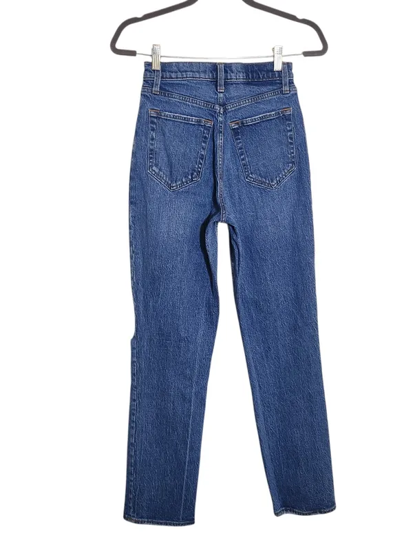 Abercrombie & Fitch Medium Wash 90s Straight Ultra High Rise Jeans Size 26/2 - Image 2