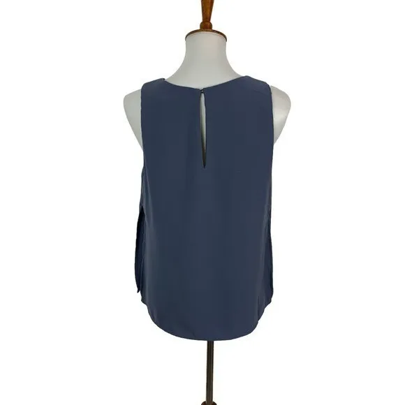 Astr The‎ Label Womens Large Blue Sleeveless Blouse Minimalist Chic - Image 3