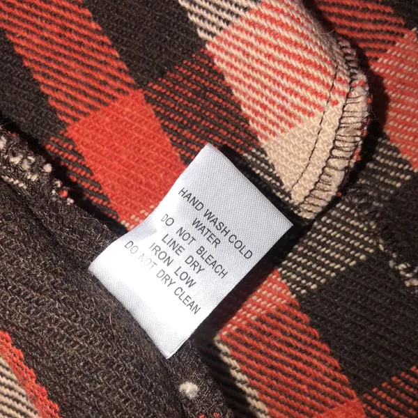 LTX open front knit vest plaid size medium Orange - Image 5
