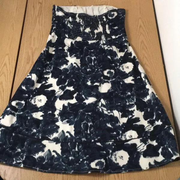 Women’s Romy Lined Strapless Dress Stretchy Soft Comfy Blue White Size Small - Image 7