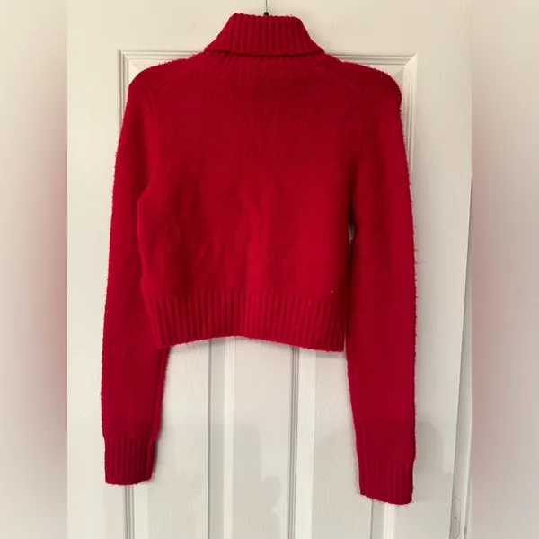 REDONE Red Turtleneck Sweater Women’s Red Size Small - Image 3