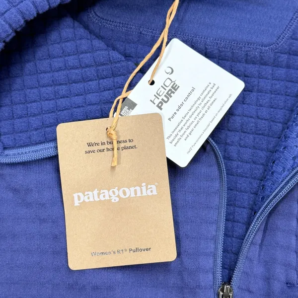 Patagonia R1 Pullover Women Medium Solstice Purple Trek Factory Racing Cycling - Image 4