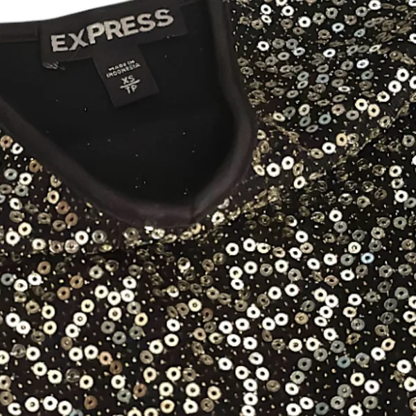 Chic Black and Gold Trendy Top - Image 2