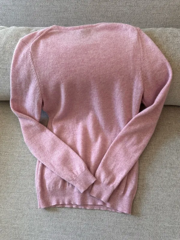 Charter Club 100% Cashmere Pink Crewneck Long Sleeve Sweater Women’s Size S - Image 5