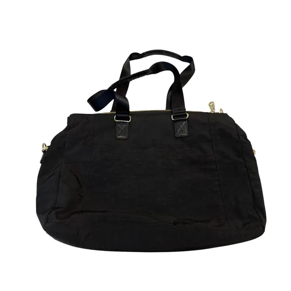 Kipling Tote Bag Womens Large Black Nylon Patent Trim Gold Hardware Multi Pocket - Image 6