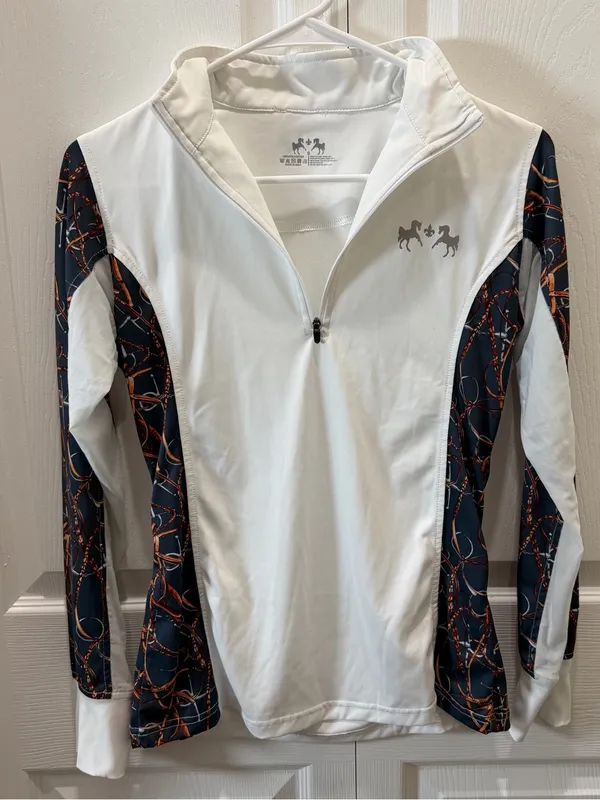 Equine Couture Ladies Snaffle Bridles Sport Shirt Show Shirt Small - Image 2
