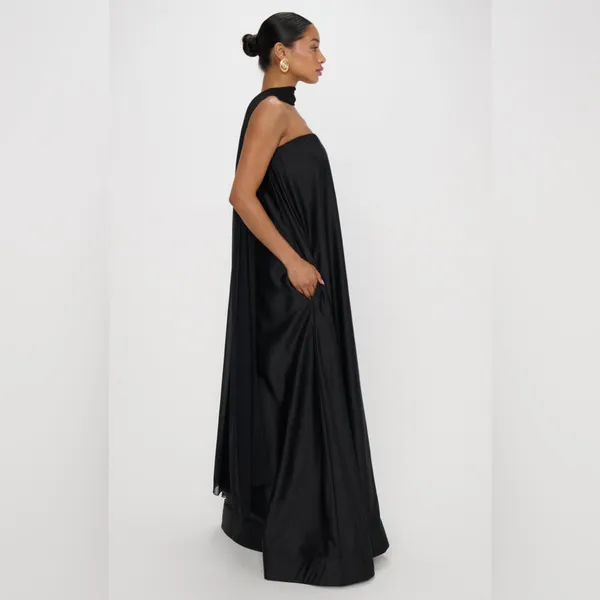 Show Me Your Mumu Tinsley Tube Dress size Large L Black strapless maxi NWOT - Image 2