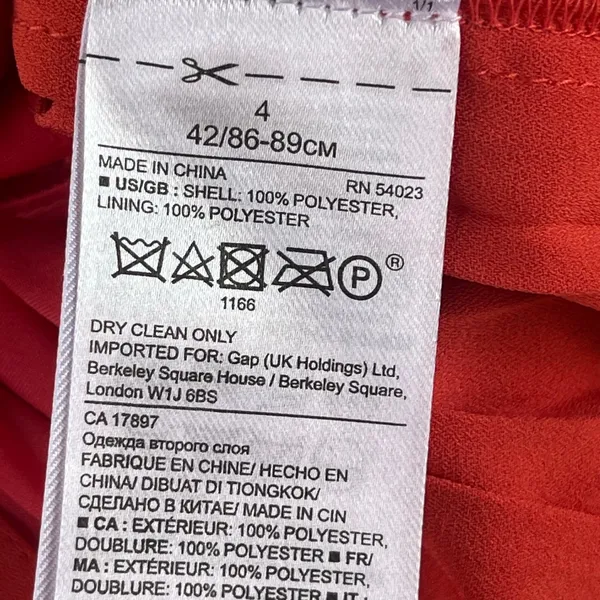 Banana Republic Women's Red Tiered Mini Skirt Size 4 - Image 7