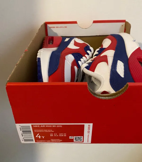 Nike Air Max 90 Leather GS ‘USA’ - Image 3