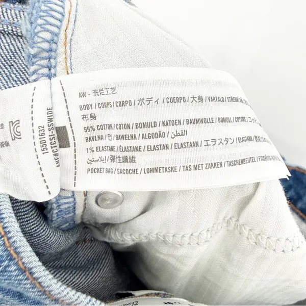 Abercrombie & Fitch 90s Straight Mid Rise‎ Curve Love Jeans Women's 26 Long Blue - Image 7