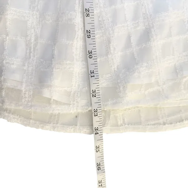 Birdy Grey White Puff Sleeve Mini Dress Size Medium Open‎ Back Bridal Graduation - Image 13
