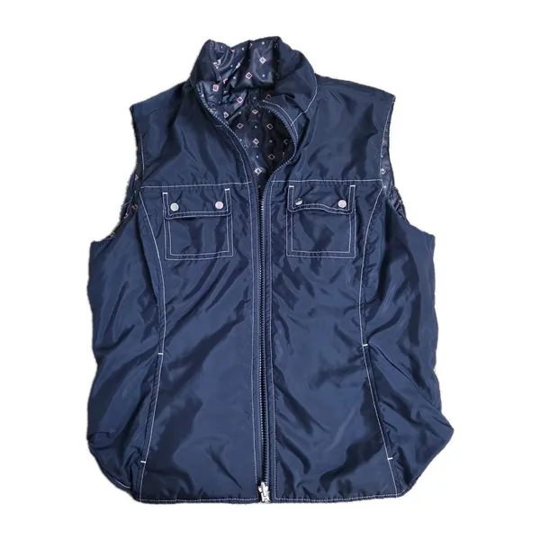 Ariat Puffer Vest Women’s Size Small Blue Floral Silver Reversible Zip Up - Image 12