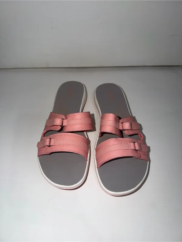 Clark’s pink cloud steppers sandals new women’s size 11 comfort‎ slip on summer - Image 3
