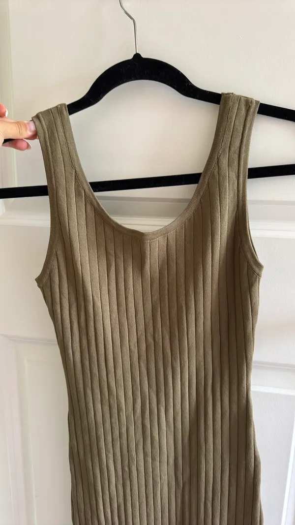 Army green midi dress Size L - Image 5