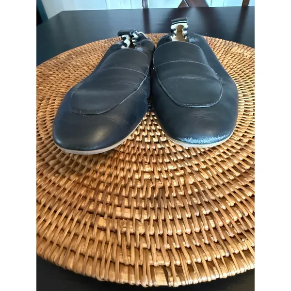 Everlane‎ The Day Loafer Black Leather Elastic Heel Flat Made in Italy Womens - Image 7