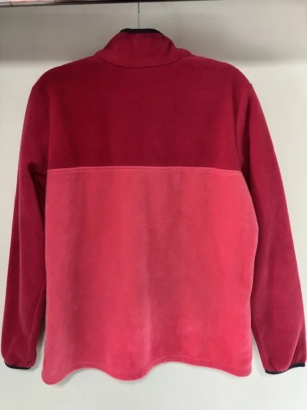 Columbia XL Women’s Dark Pink Light Pink Colorblock Fleece 1/2 Snap Pullover - Image 3