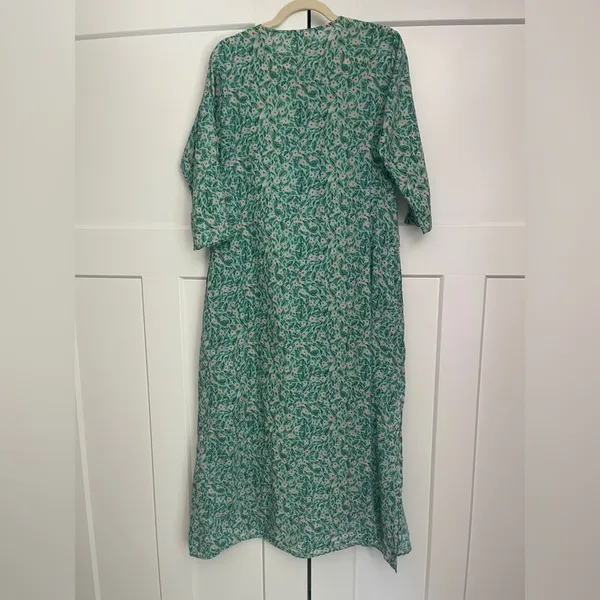 Roller Rabbit Cerro‎ Green Floral Dress Long Sleeve Curtis Maxi - Image 5