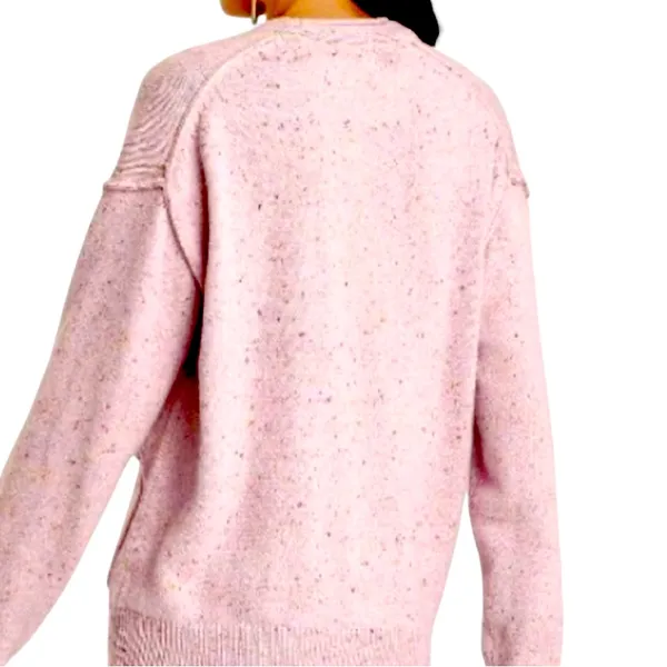 🦋 Universal Threads Lilac Pink Speckled Cardigan Sweater Size Medium - Image 3