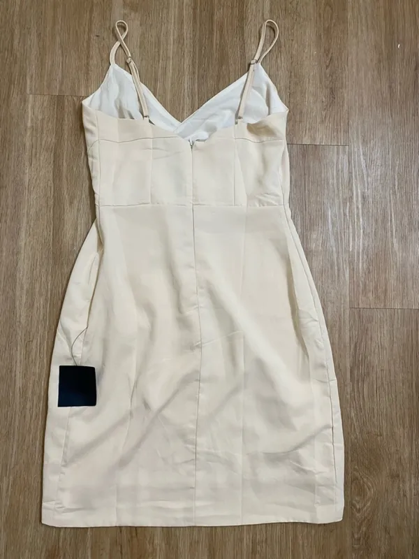 Lulu's Beige Wrap-Front Midi Dress - Image 3