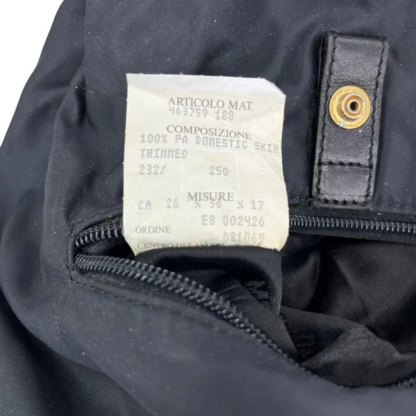 MOSCHINO Mini Black Nylon Leather Trim Backpack Gold-tone Logo - Image 13