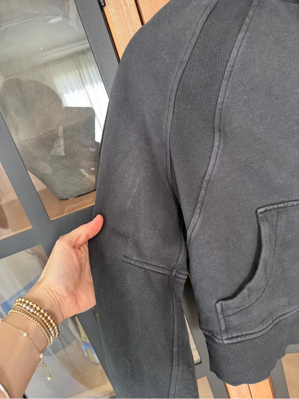 Lululemon Scuba Oversized 1/2 Zip up Hoodie sweatshirt jacket Black half - Image 8