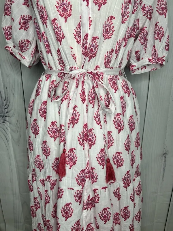 Roller Rabbit x Target Maxi Dress Pink Bouquet Print Short Sleeve Womens Sz S - Image 3