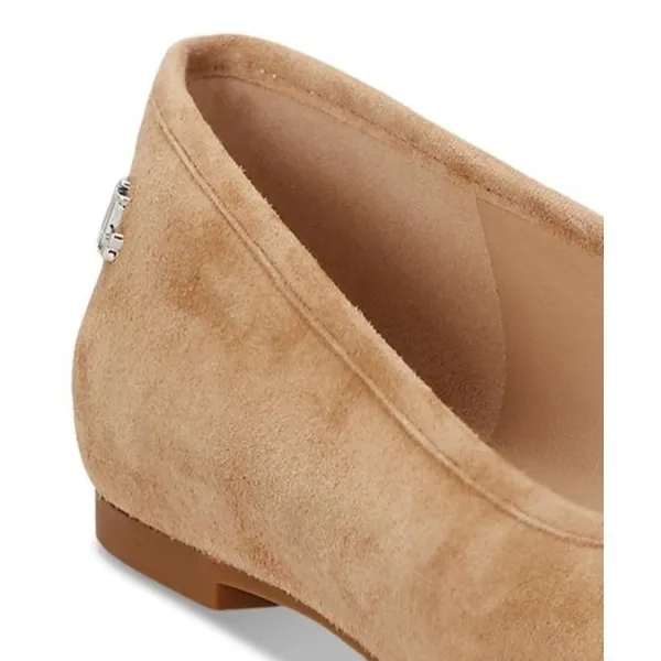 Ralph Lauren Womens Flats Size 5B Camel Jayna Ballet Bow Slip On Leather Ballet - Image 6