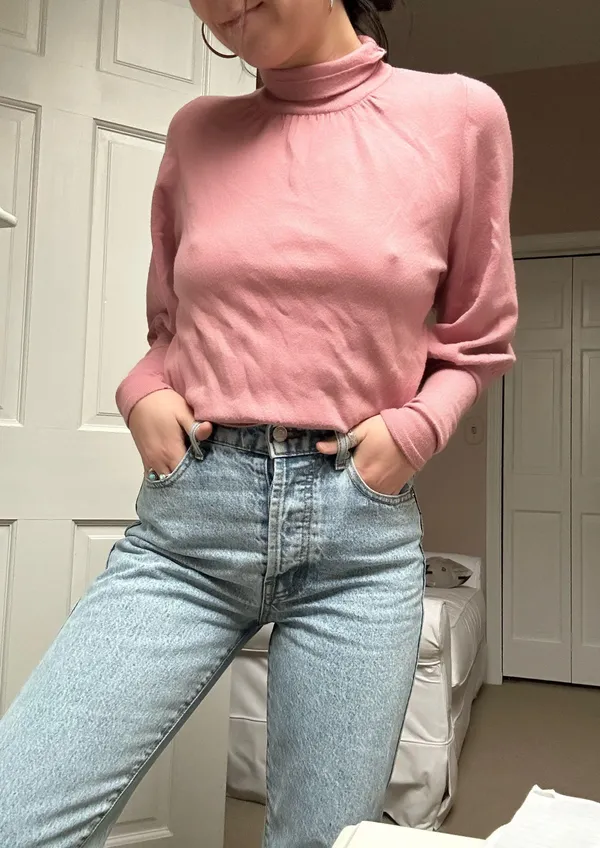 Express Pink Turtleneck Sweater - Image 3