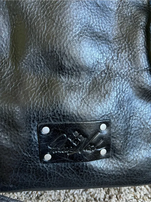 Patricia Nash Benvenuto Large Black Leather Stud-Accent Tote Bag - Image 10