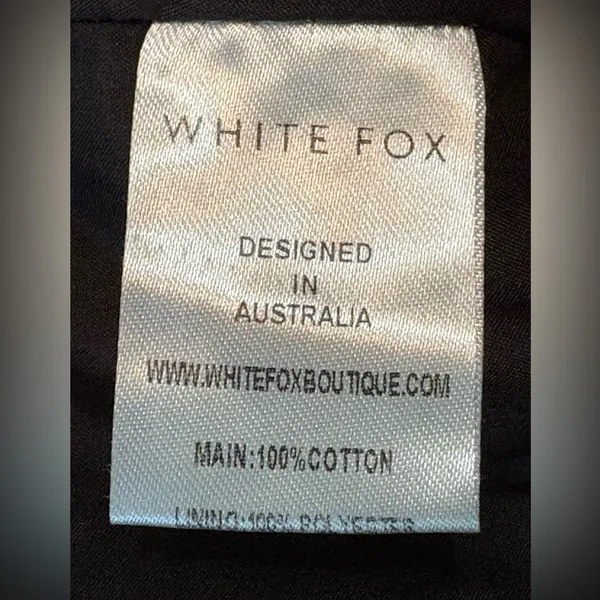White Fox Boutique Black Sleeveless Bustier 100% Cotton Camisole size S NWOT - Image 6