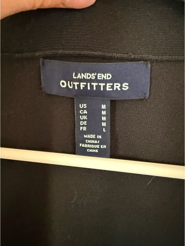 Lands' End Black Sweater Cardigan - Image 4