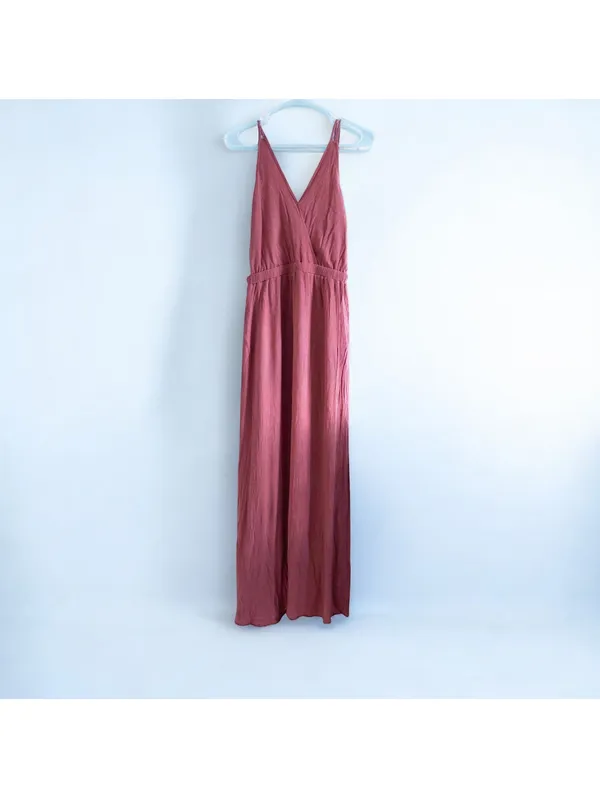 Lulus Rusty Rose Maxi Dress Pink Backless Womens Medium - Image 4