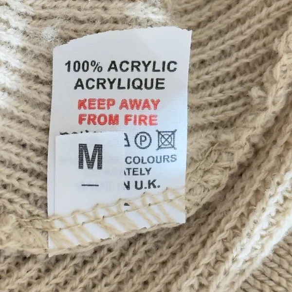 430 | Nasty Gal Cream Knit‎ Wide Leg Pants Cozy Lounge Sweater Pants Medium - Image 7
