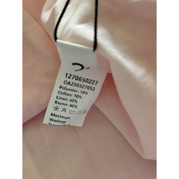 Commense NWT Gold Starfish Sleeveless Mini Dress Small Pink Linen Blend - Image 5