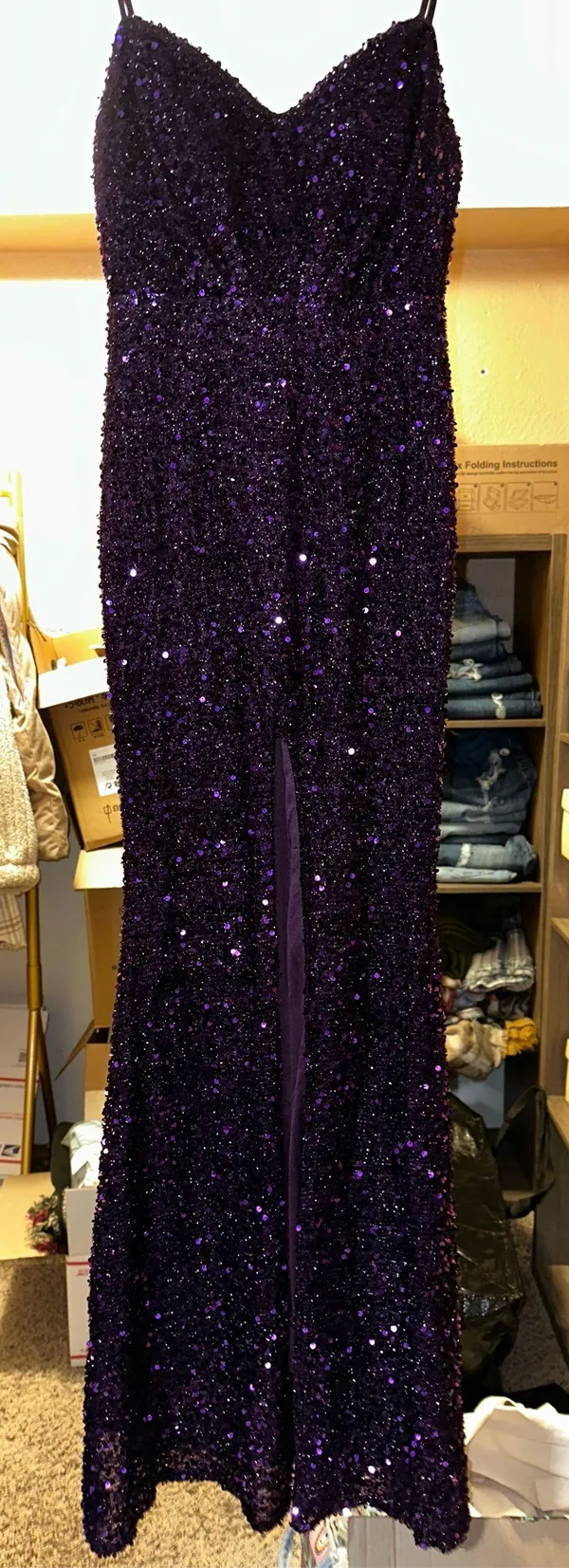 Miss Look Maxi purple sequin prom dress - Image 2