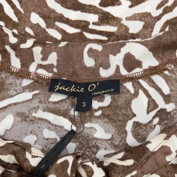 Jackie O Loungewear‎ Maxi Dress Womens Small Resort Coastal Animal Print Stretch - Image 8