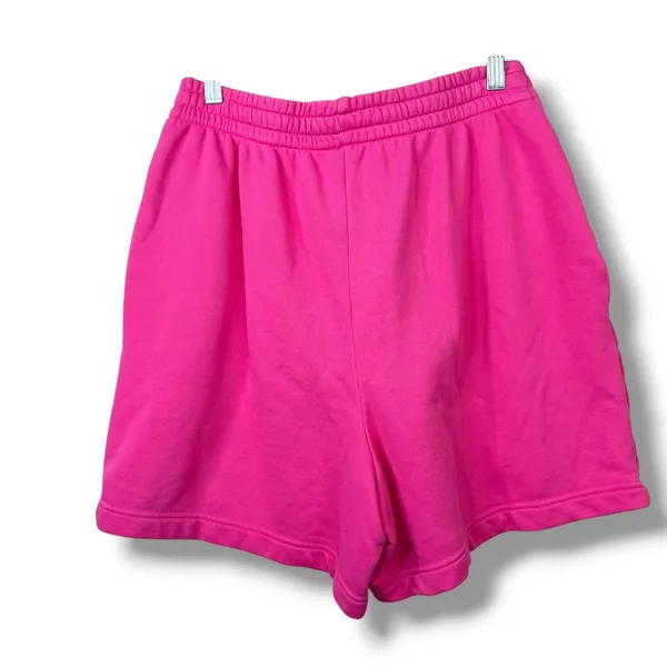 SKIMS Hot Pink Drapey French Terry Ultra High Waist Drawstring Lounge Shorts XS - Image 9