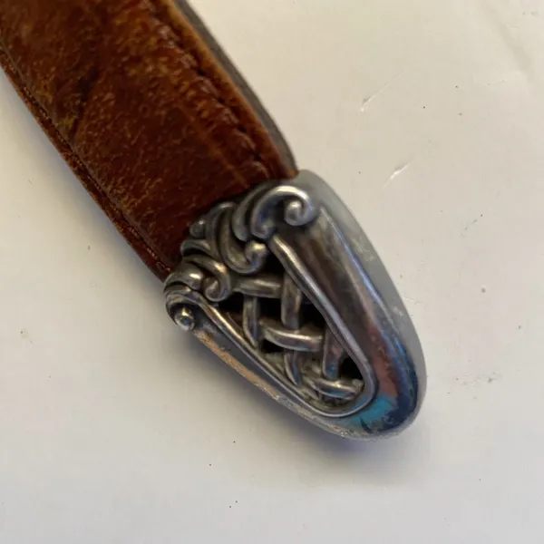 Brighton L Leather Brown Braided Vintage 1995 Belt - Image 8