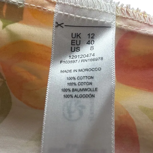 Miss Selfridge Poplin Corset Strapless Mini Dress Citrus Fruit 8 - Image 7