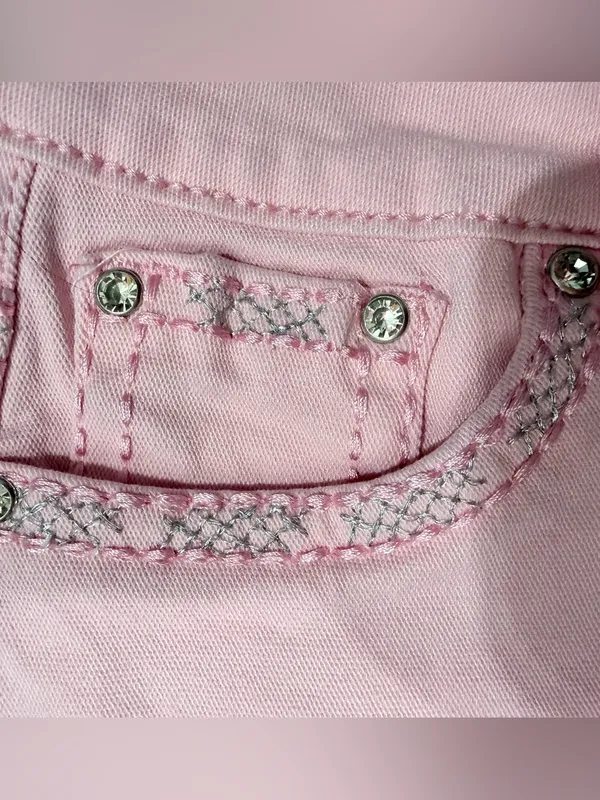 High-Rise Pink Wide-Leg Jeans for Women - Image 6