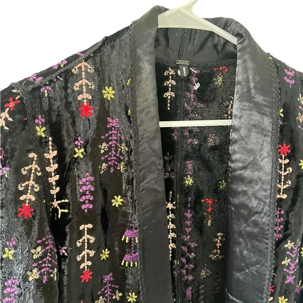 Anthropologie Bl^nk Embroidered Black Blazer Jacket - Image 8