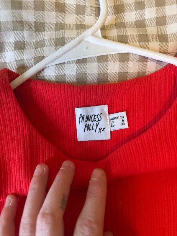 Red Princess Polly Bodysuit Cut-Out - Image 3