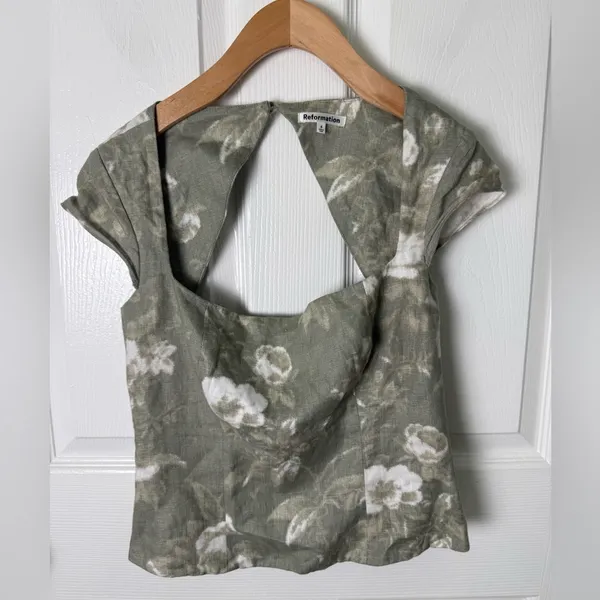 Reformation Cora Linen Top 4 - Image 2